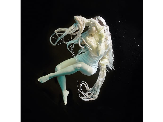 The Korean mermaids of Jeju Island venture into the sea without breathing equipment, scouring the seabed for abalone, octopus, and other seafood. Zena Holloway interprets this legacy with her <i>Flowers for Jeju</i> series of images. Photograph: ©Zena Holloway