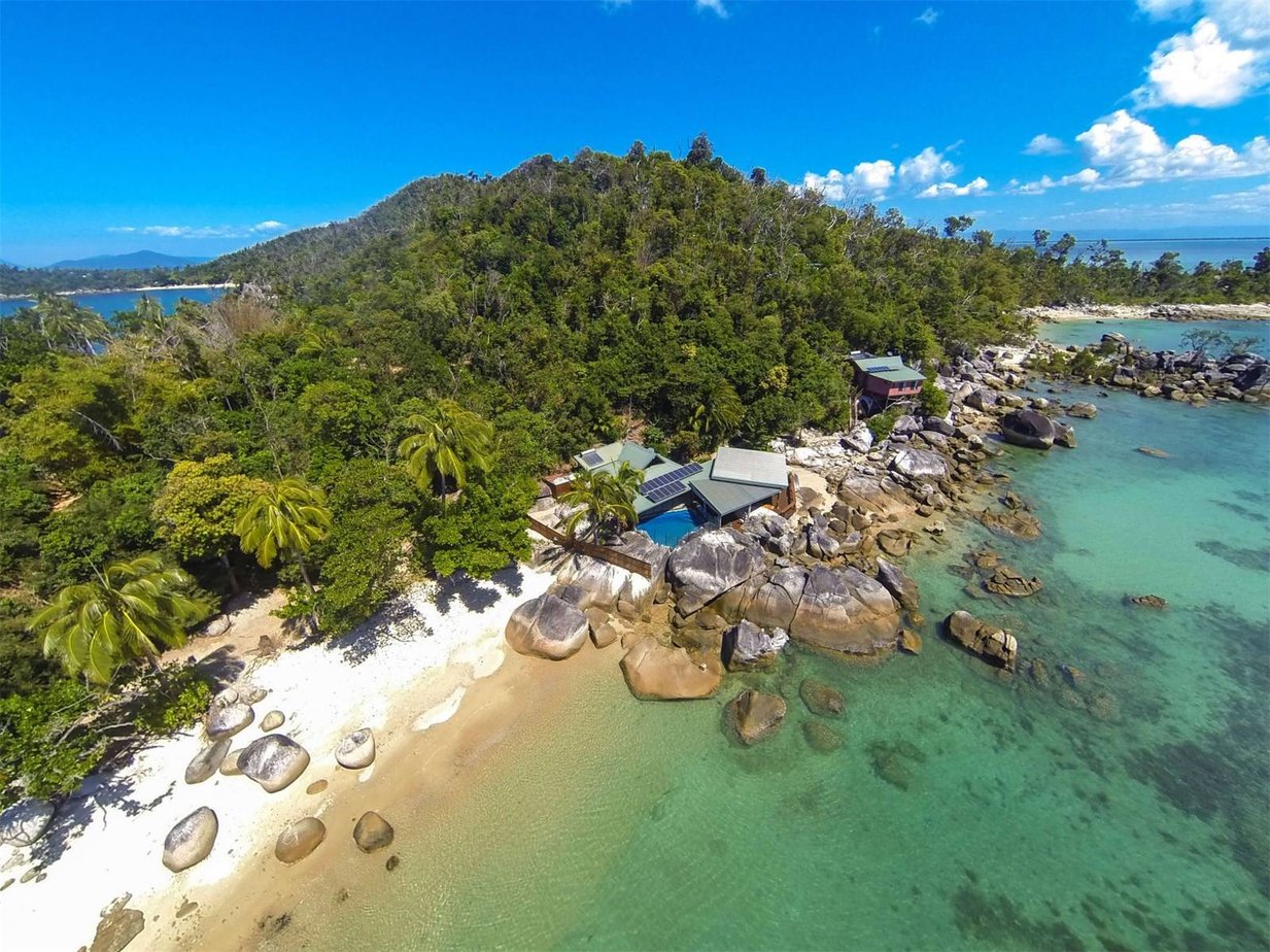 This one-of-a-kind villa off the coast of Queensland, Australia, counts solar energy and captured rainwater systems among its eco-friendly features.