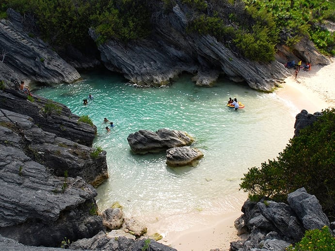 Bermuda is full of secluded beaches, such as Jobson’s Cove. Photograph: Getty Images
