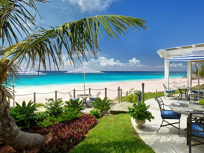 The Beach Club at Rosewood Tucker’s Point is set on Bermuda’s largest private beach, alongside two freshwater pools.