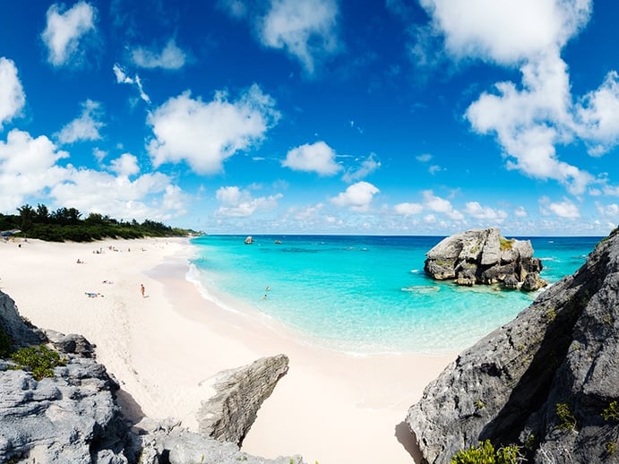 Stretching for half a mile, Warwick Long Bay is Bermuda longest beach. Photograph: Getty Images