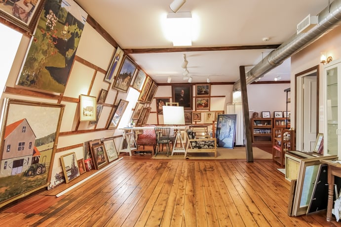 Artists will enjoy the studio located at the top of the main residence in this Victorian-era compound.