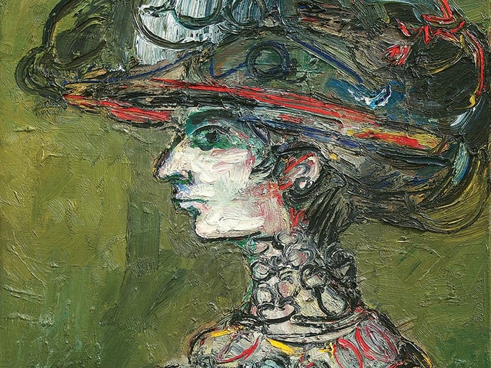 <i>Segundo Retrato de Flora</i> (detail) by René Portocarrero, 1965, oil on canvas. Exhibitor: Cernuda Arte, Coral Gables, FL