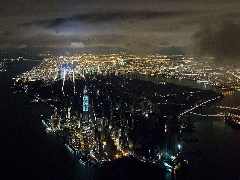 After Hurricane Sandy hit the US in 2012, half of New York City was left without power for almost a week. Baan took to the skies to get this dramatic aerial shot. Photograph: Iwan Baan.